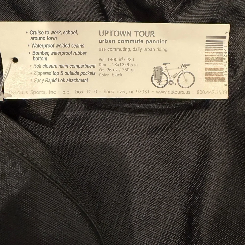 Detours Uptown Tour Waterproof Bike Pannier 23L Urban Commuter Cycling Bag NWT - Picture 7 of 10